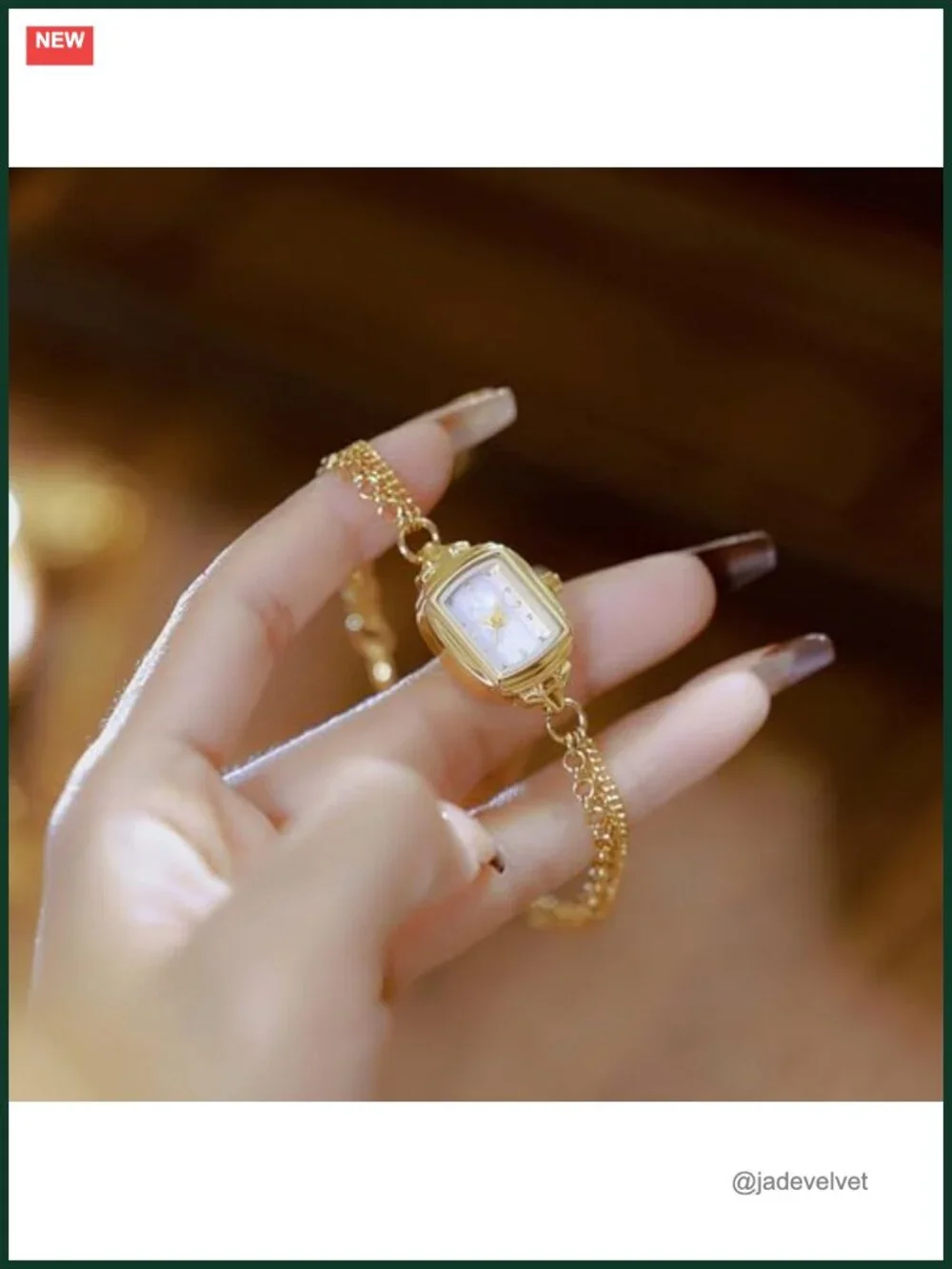 Women's Ultra Thin 7mm Dainty Rectangle Analog Quartz Watch